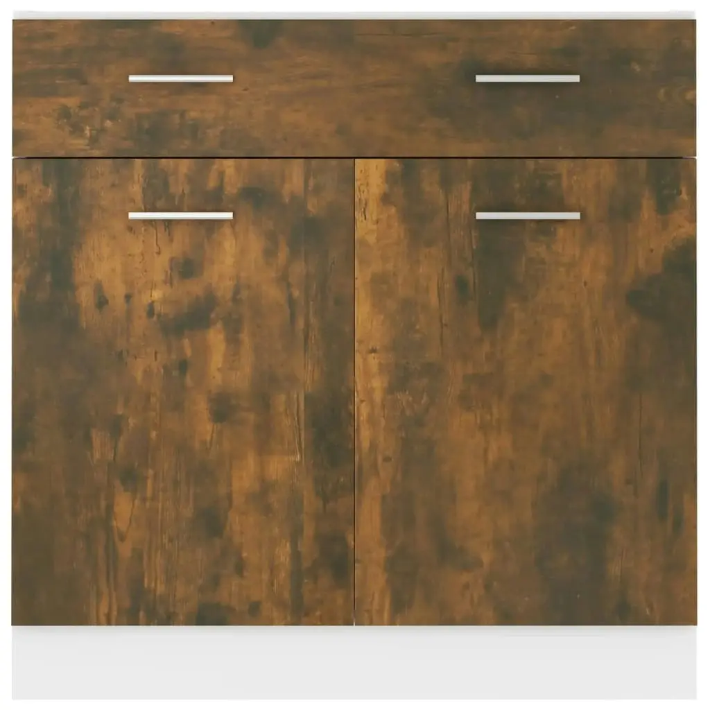 Drawer Bottom Cabinet Smoked Oak 80x46x81.5 cm Engineered Wood 815579