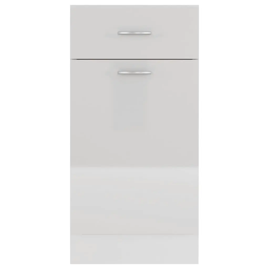 Drawer Bottom Cabinet High Gloss White 40x46x81.5 cm Engineered Wood 801217