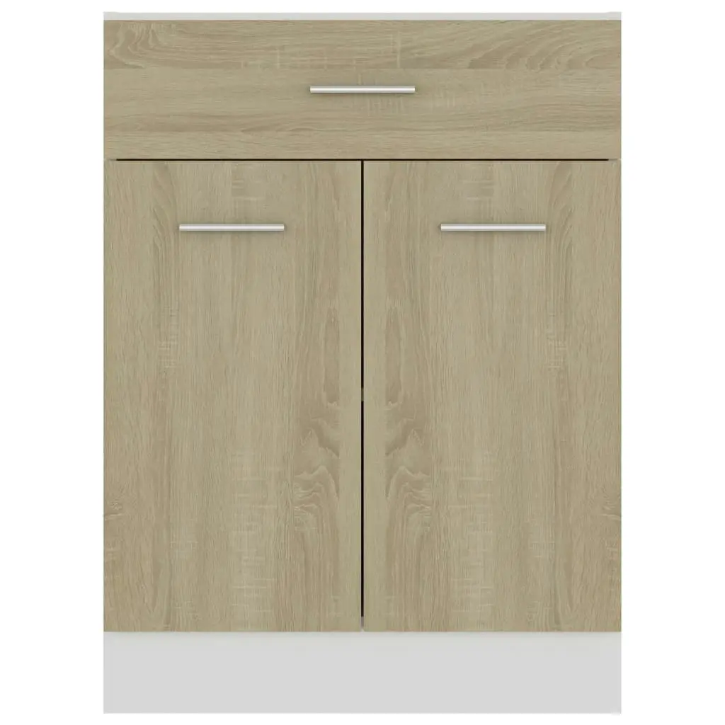 Drawer Bottom Cabinet Sonoma Oak 60x46x81.5 cm Engineered Wood 801231