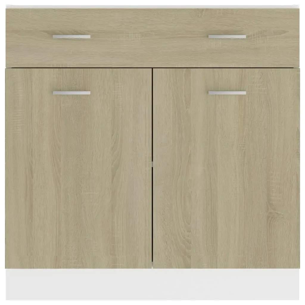 Drawer Bottom Cabinet Sonoma Oak 80x46x81.5 cm Engineered Wood 801239