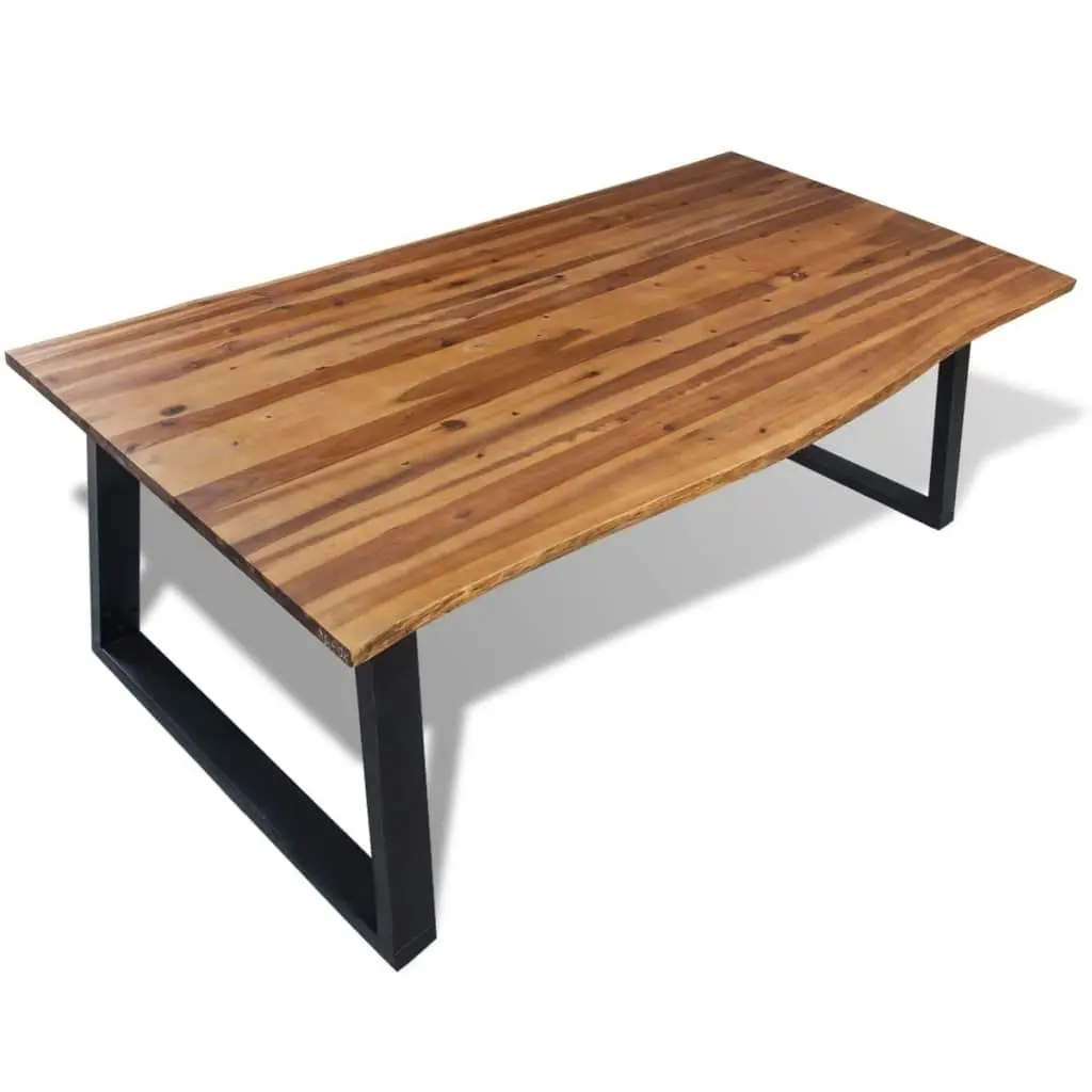 Dining Table Solid Acacia Wood 200x90x75 cm 245686