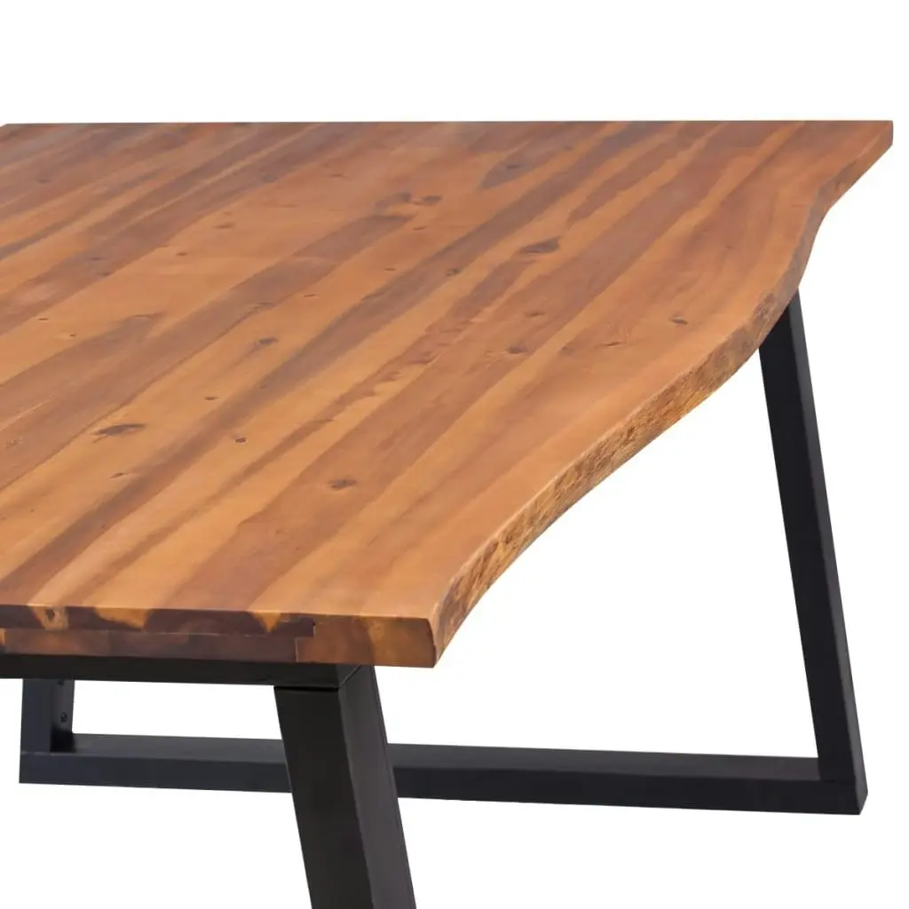 Dining Table Solid Acacia Wood 200x90x75 cm 245686