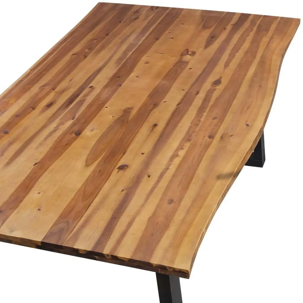 Dining Table Solid Acacia Wood 200x90x75 cm 245686