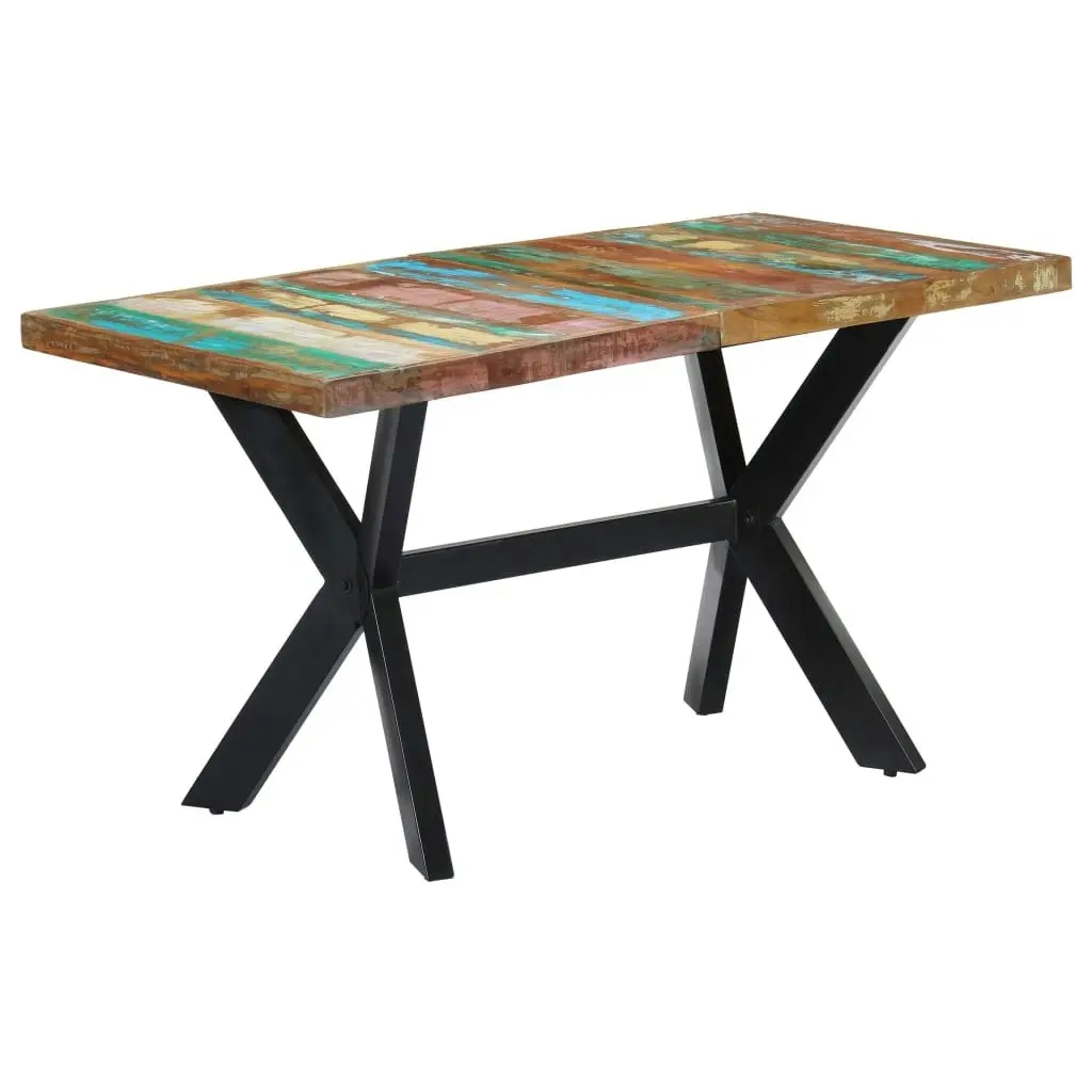 Dining Table 140x70x75 cm Solid Reclaimed Wood 247439