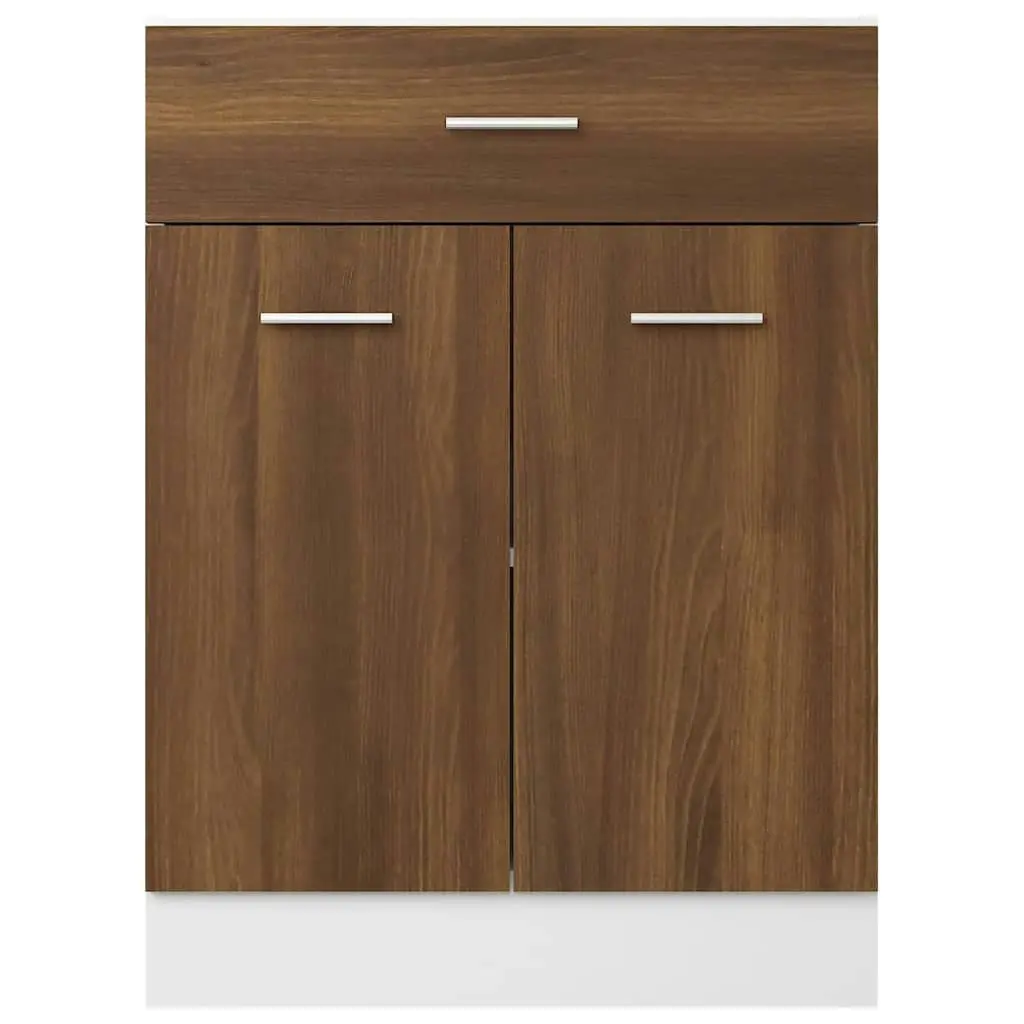 Drawer Bottom Cabinet Brown Oak 60x46x81.5 cm Engineered Wood 815578