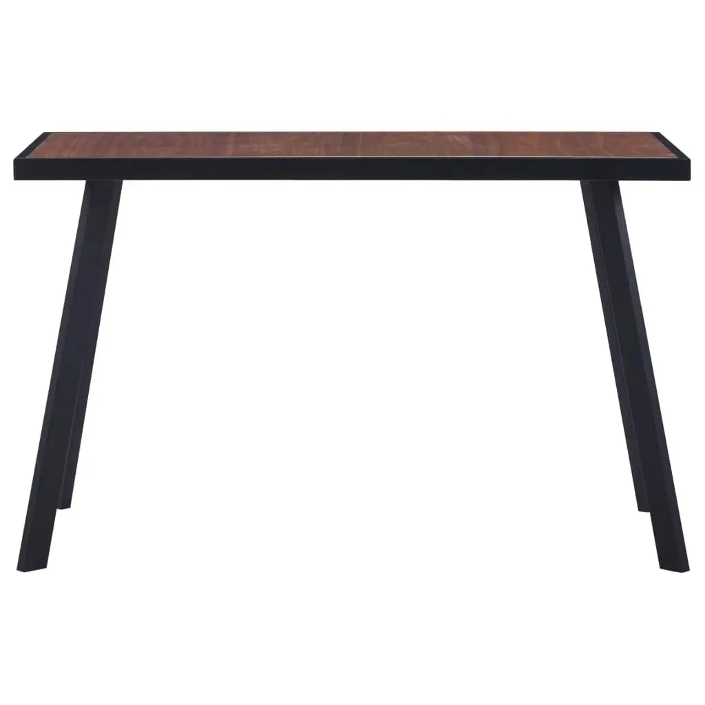 Dining Table Dark Wood and Black 120x60x75 cm MDF 281862