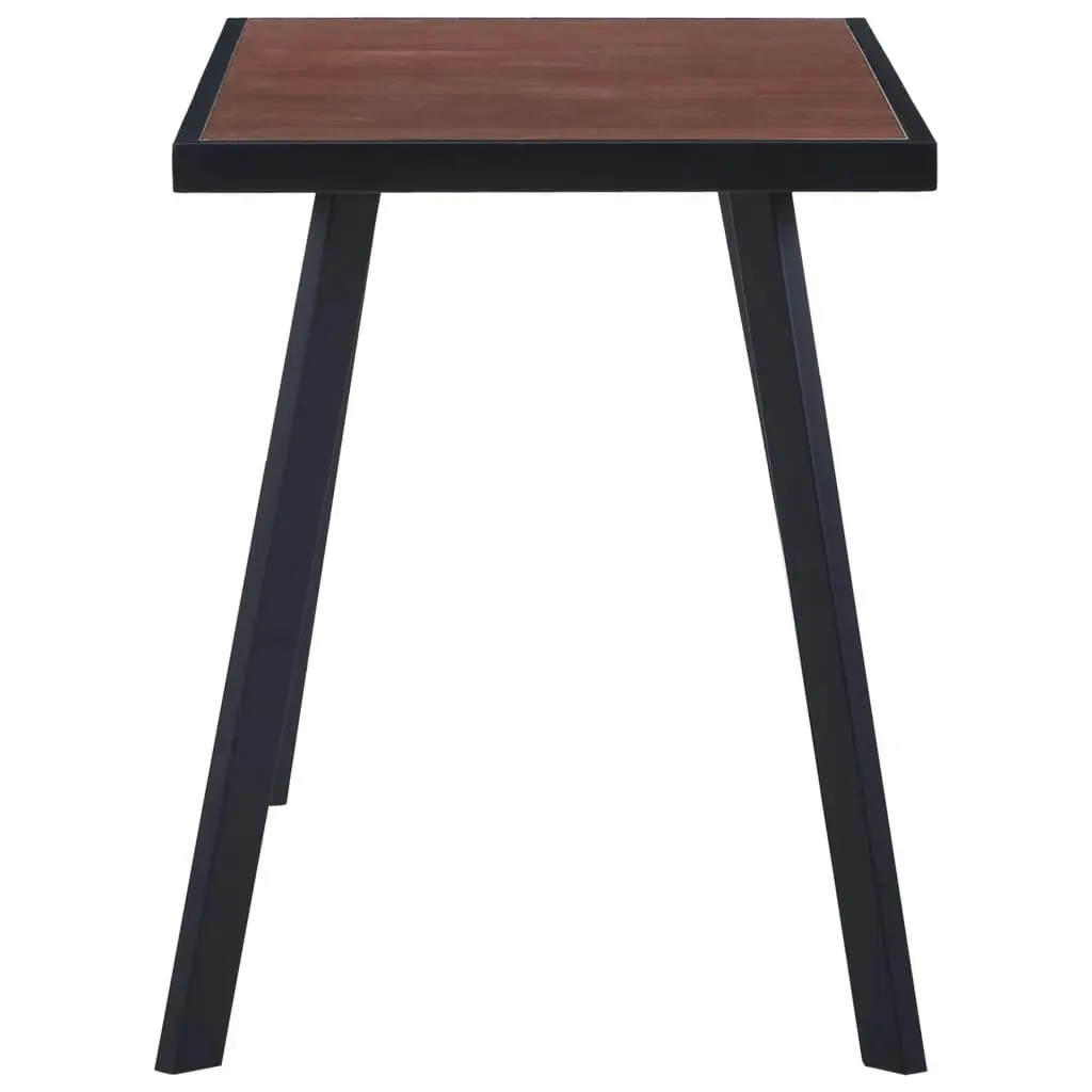 Dining Table Dark Wood and Black 120x60x75 cm MDF 281862