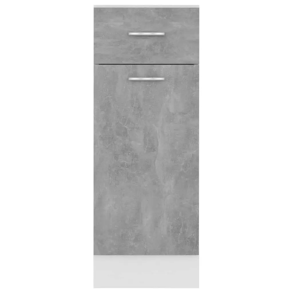 Drawer Bottom Cabinet Concrete Grey 30x46x81.5 cm Engineered Wood 801208