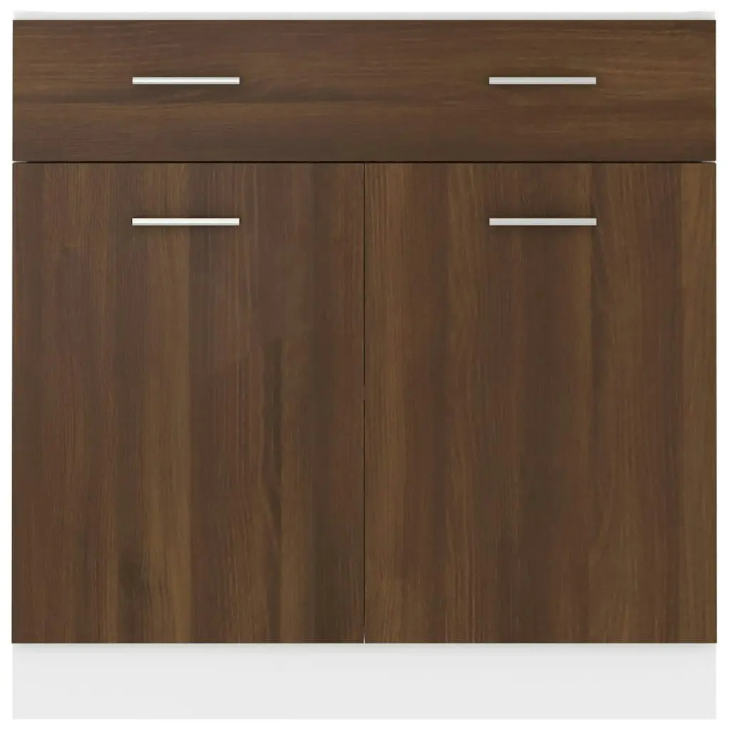 Drawer Bottom Cabinet Brown Oak 80x46x81.5 cm Engineered Wood 815581