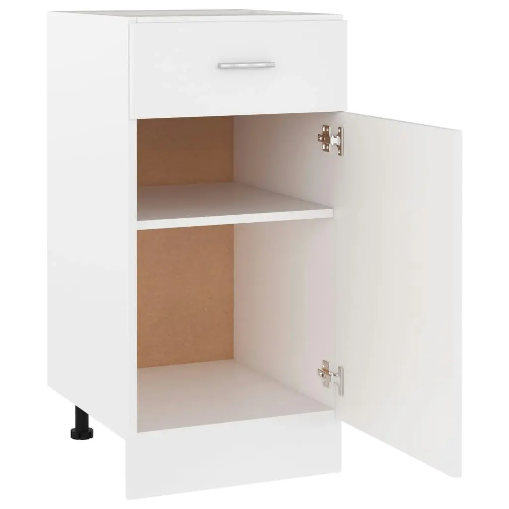 Drawer Bottom Cabinet White 40x46x81.5 cm Engineered Wood 801212