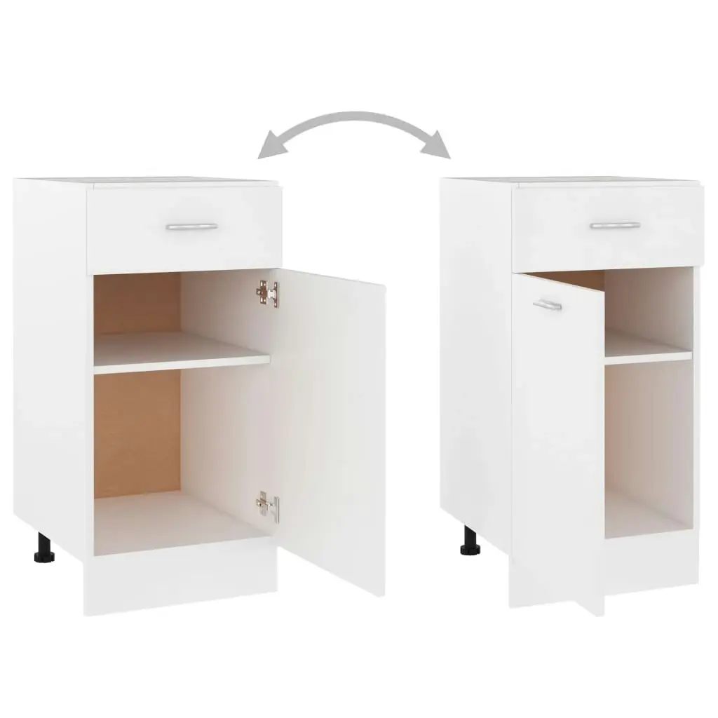 Drawer Bottom Cabinet White 40x46x81.5 cm Engineered Wood 801212