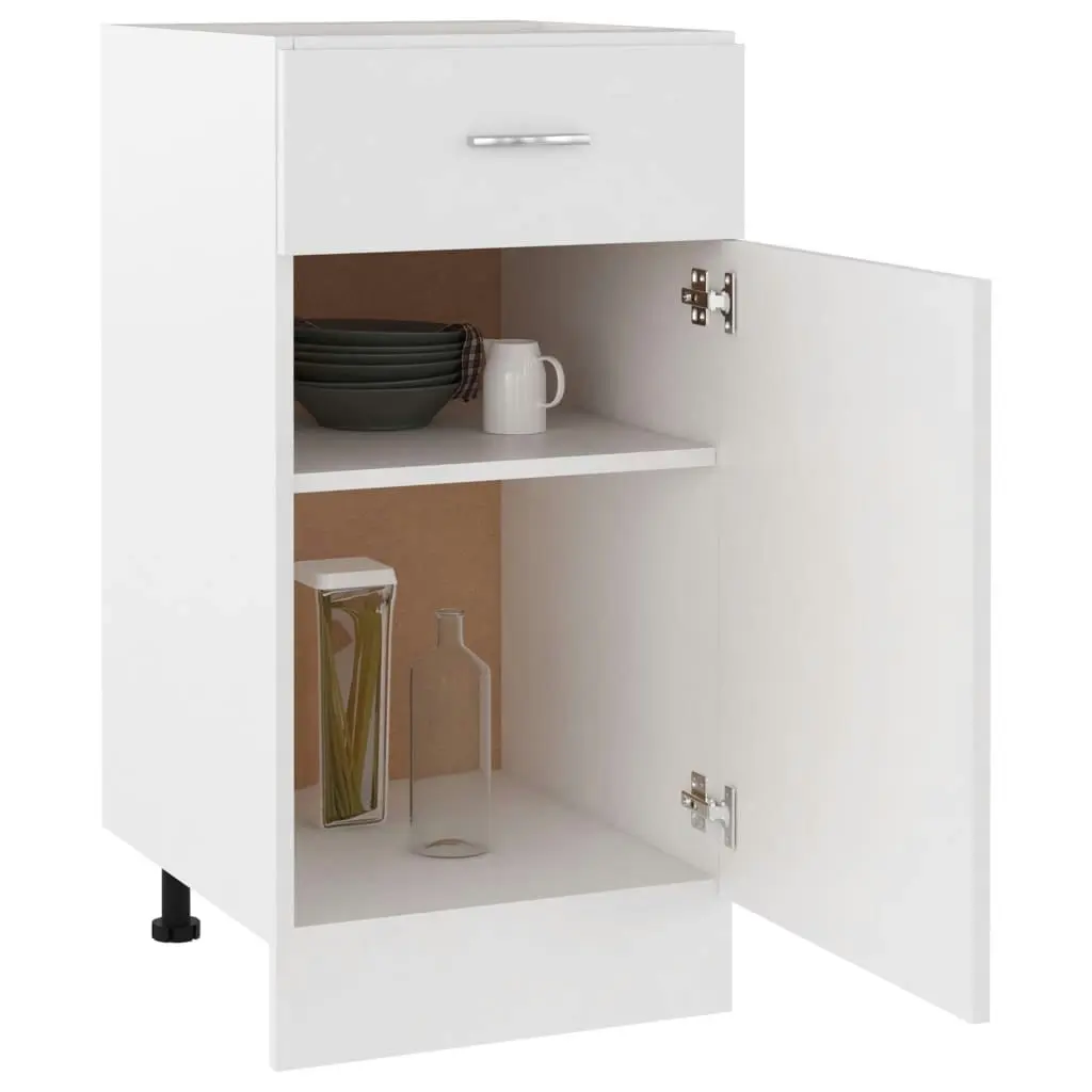 Drawer Bottom Cabinet White 40x46x81.5 cm Engineered Wood 801212