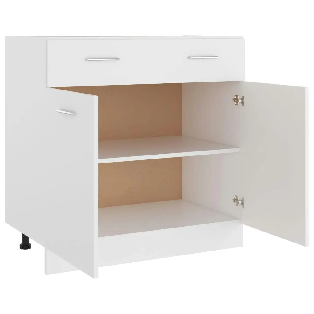 Drawer Bottom Cabinet White 80x46x81.5 cm Engineered Wood 801236