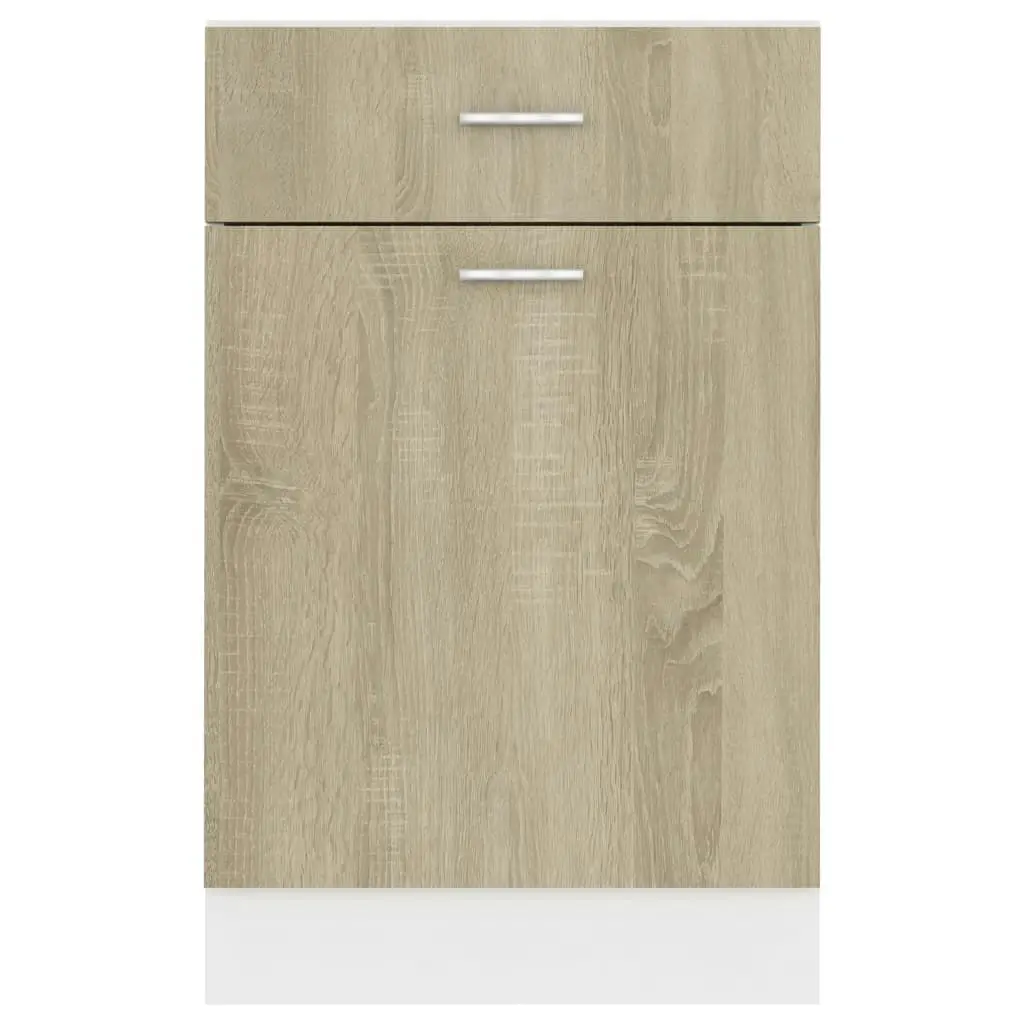 Drawer Bottom Cabinet Sonoma Oak 50x46x81.5 cm Engineered Wood 801223