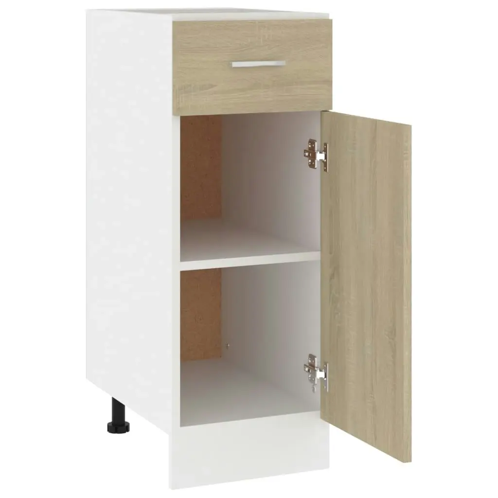 Drawer Bottom Cabinet Sonoma Oak 30x46x81.5 cm Engineered Wood 801207