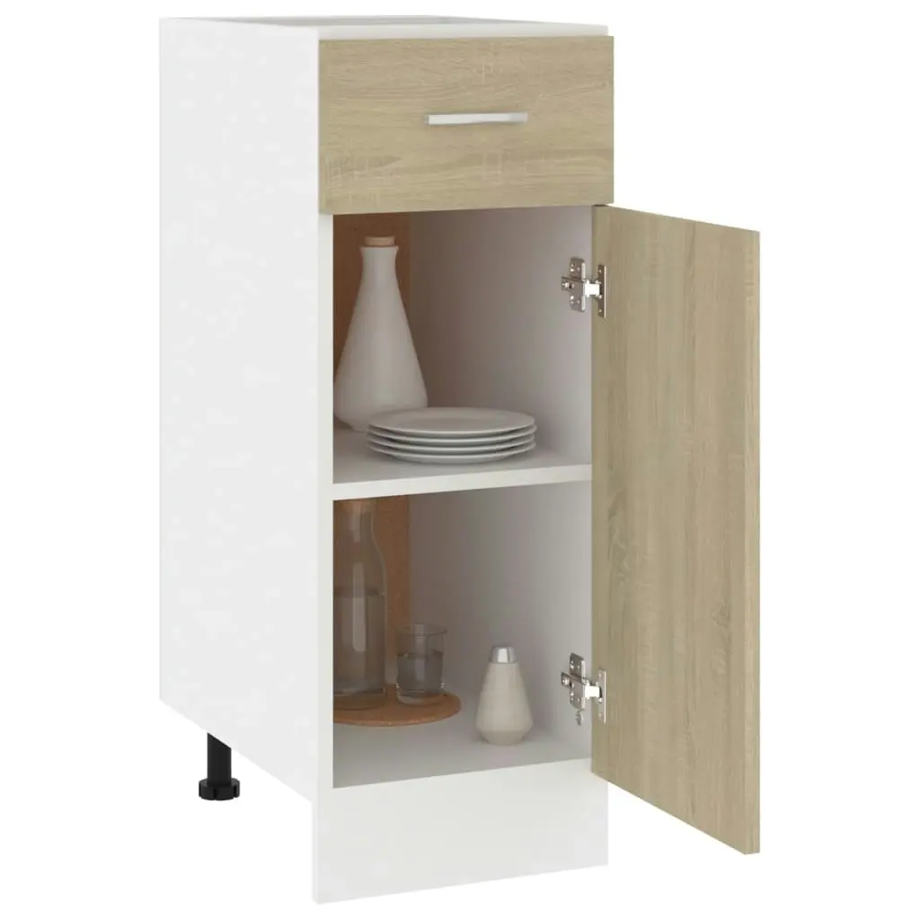 Drawer Bottom Cabinet Sonoma Oak 30x46x81.5 cm Engineered Wood 801207