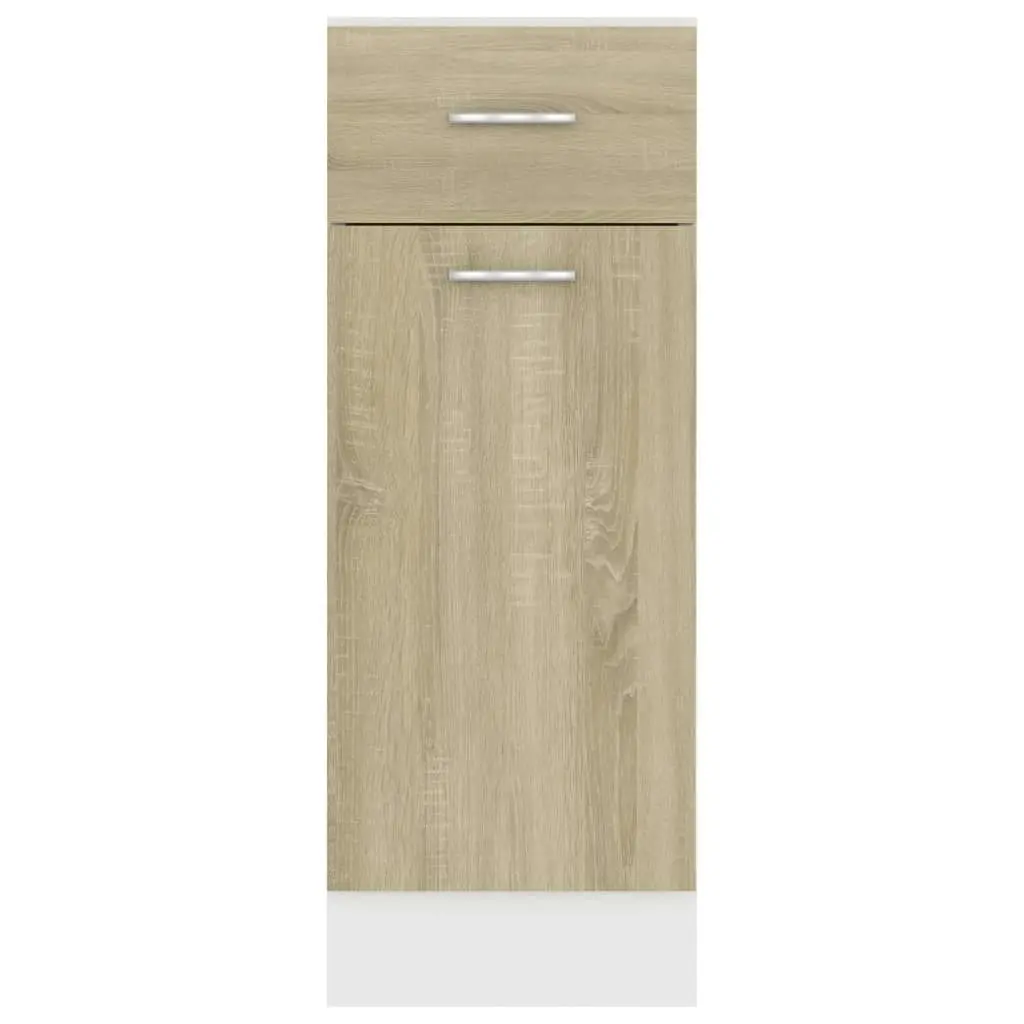 Drawer Bottom Cabinet Sonoma Oak 30x46x81.5 cm Engineered Wood 801207