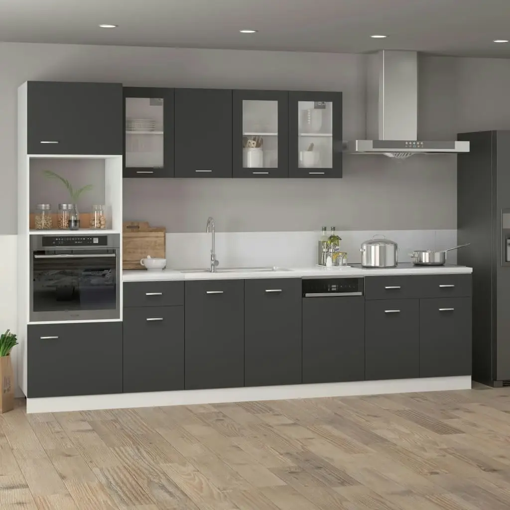 Dishwasher Panel Grey 45x3x67 cm Engineered Wood 802556