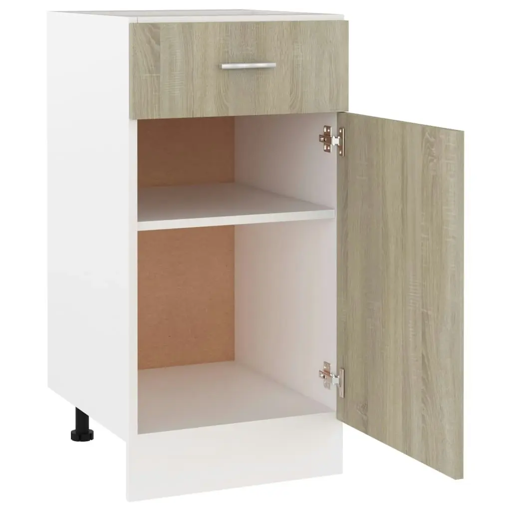 Drawer Bottom Cabinet Sonoma Oak 40x46x81.5 cm Engineered Wood 801215