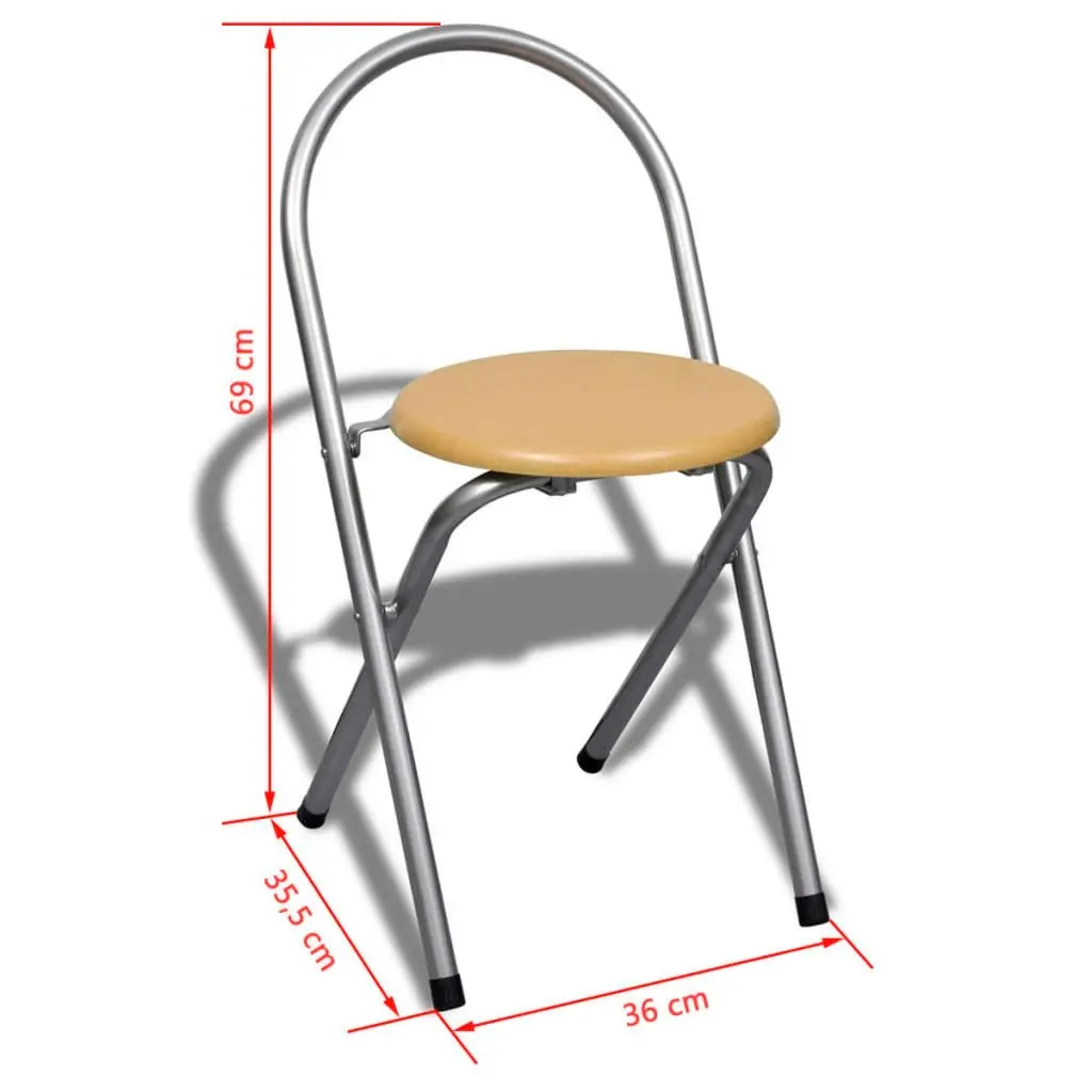 Foldable Breakfast Bar Set with 2 Chairs 241032