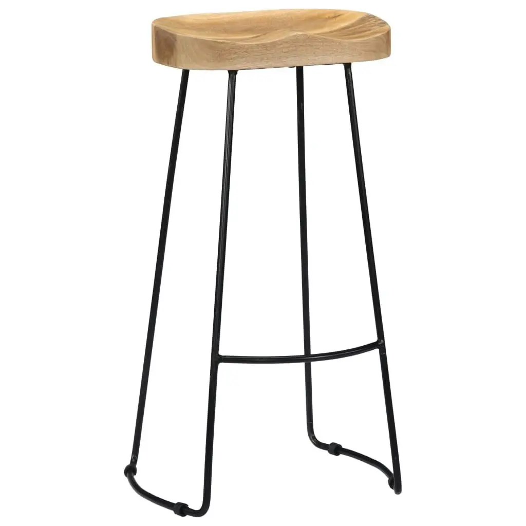 Gavin Bar Stools 2 pcs Solid Mango Wood 247838