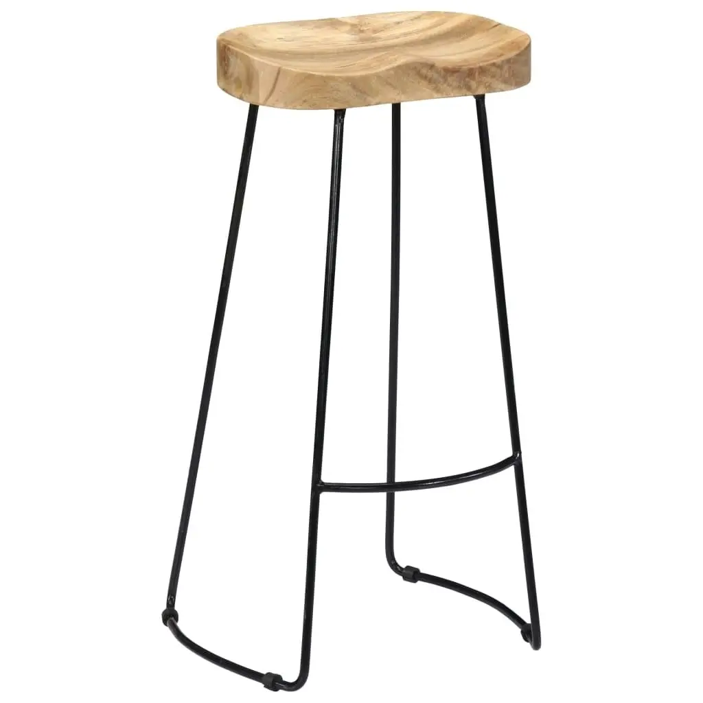 Gavin Bar Stools 2 pcs Solid Mango Wood 247838