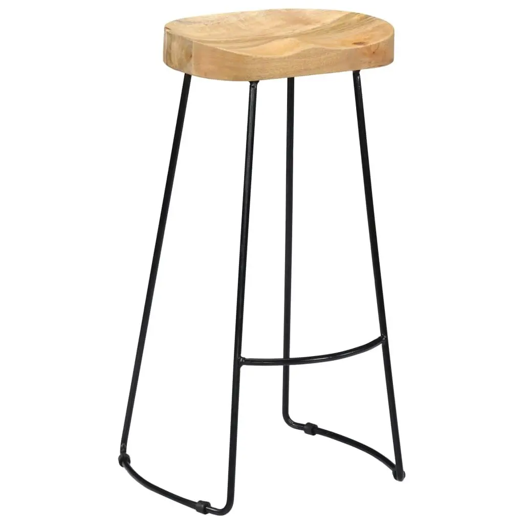 Gavin Bar Stools 2 pcs Solid Mango Wood 247838