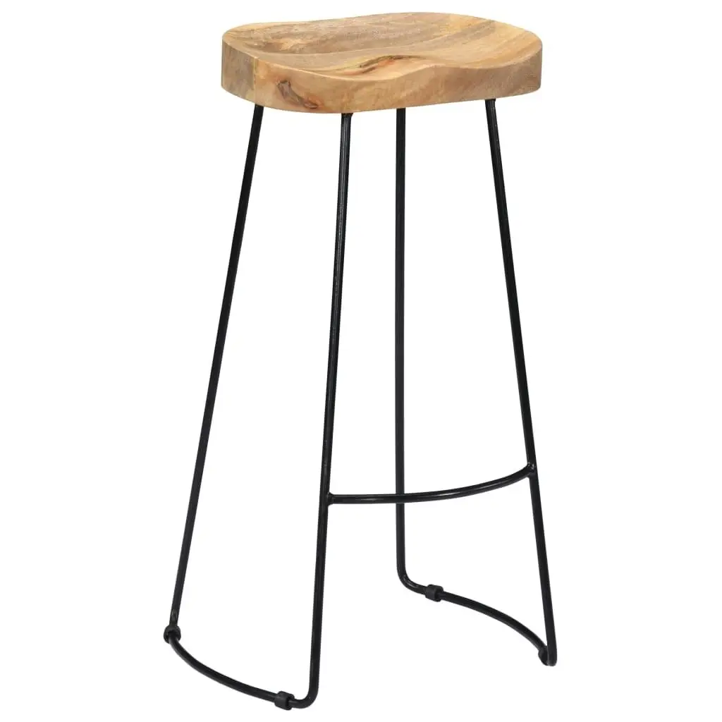 Gavin Bar Stools 2 pcs Solid Mango Wood 247838