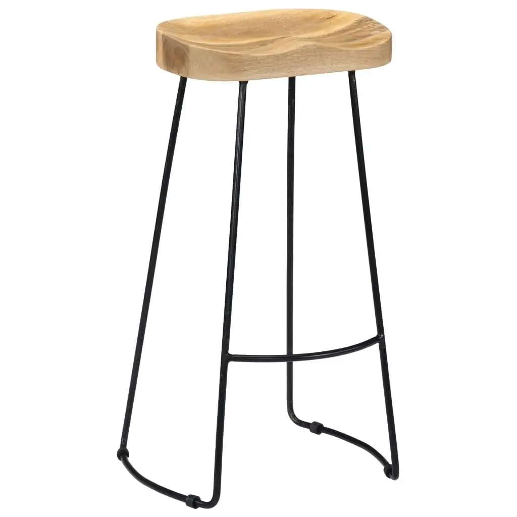 Gavin Bar Stools 2 pcs Solid Mango Wood 247838