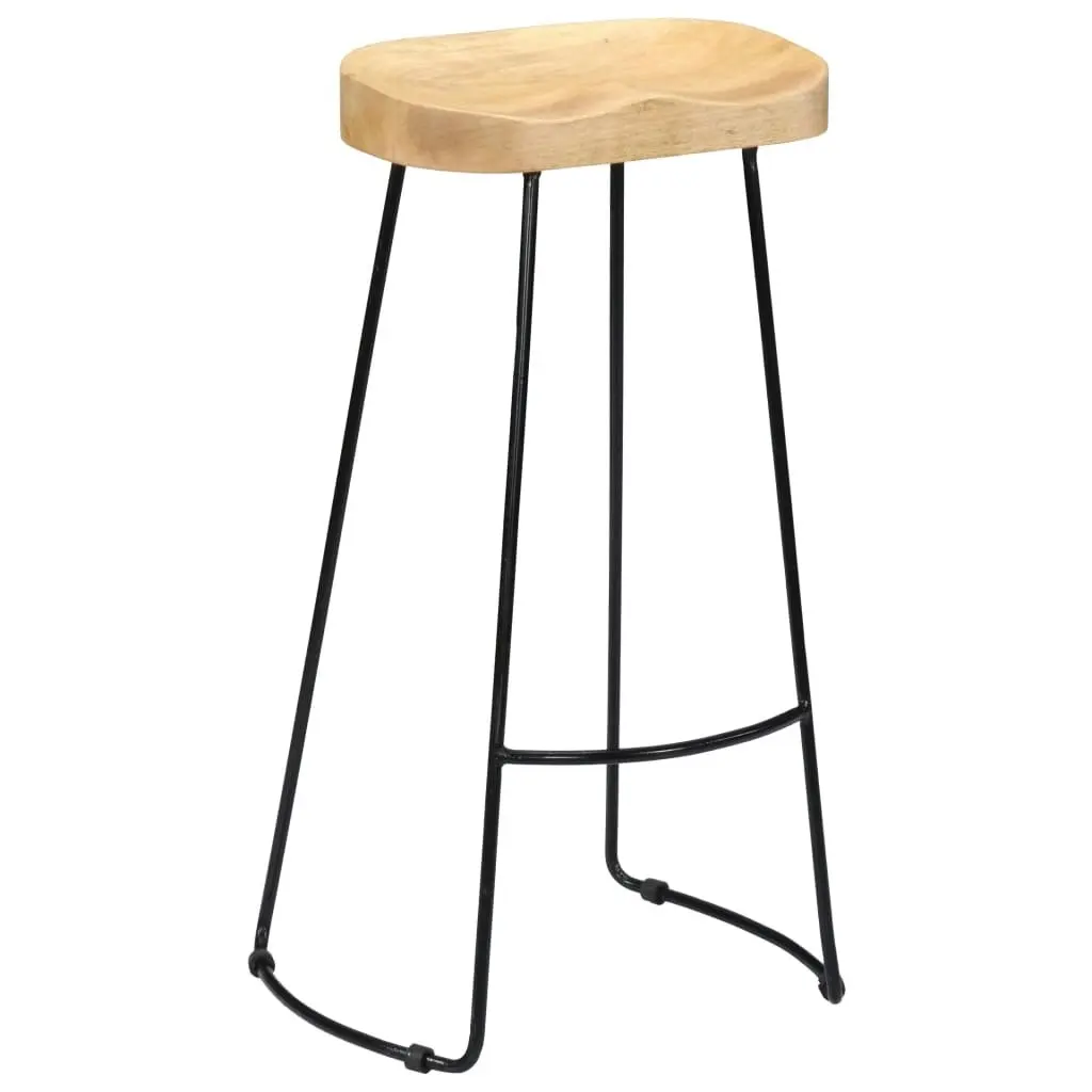 Gavin Bar Stools 2 pcs Solid Mango Wood 247838