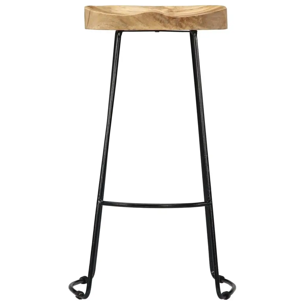 Gavin Bar Stools 2 pcs Solid Mango Wood 247838