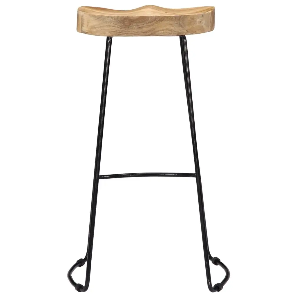 Gavin Bar Stools 2 pcs Solid Mango Wood 247838