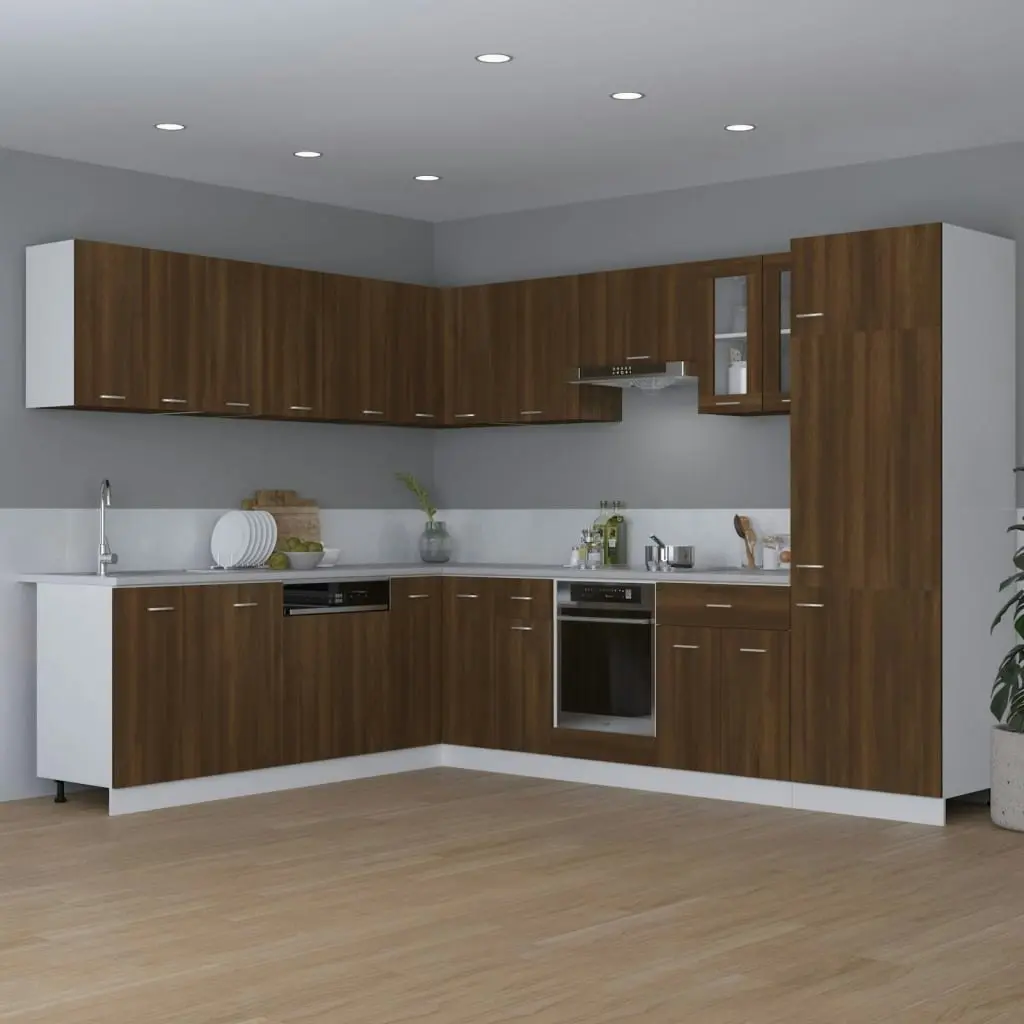 Hanging Cabinet Brown Oak 80x31x60 cm Engineered Wood 815590