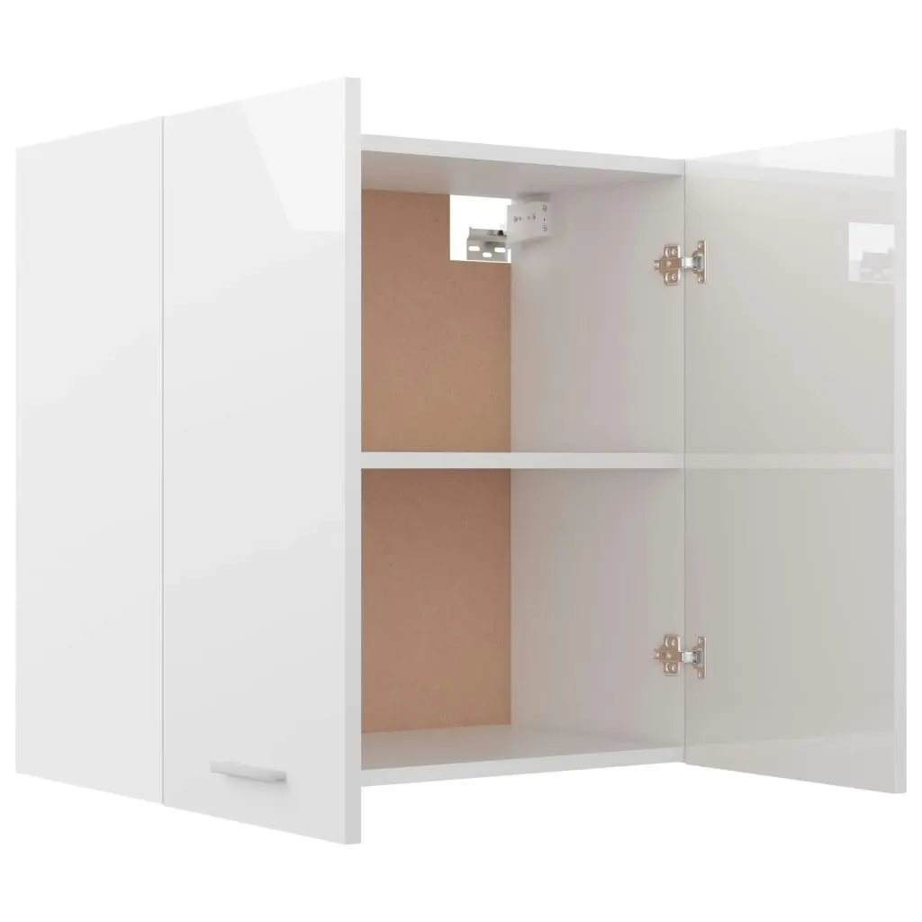 Hanging Cabinet High Gloss White 60x31x60 cm Engineered Wood 801273