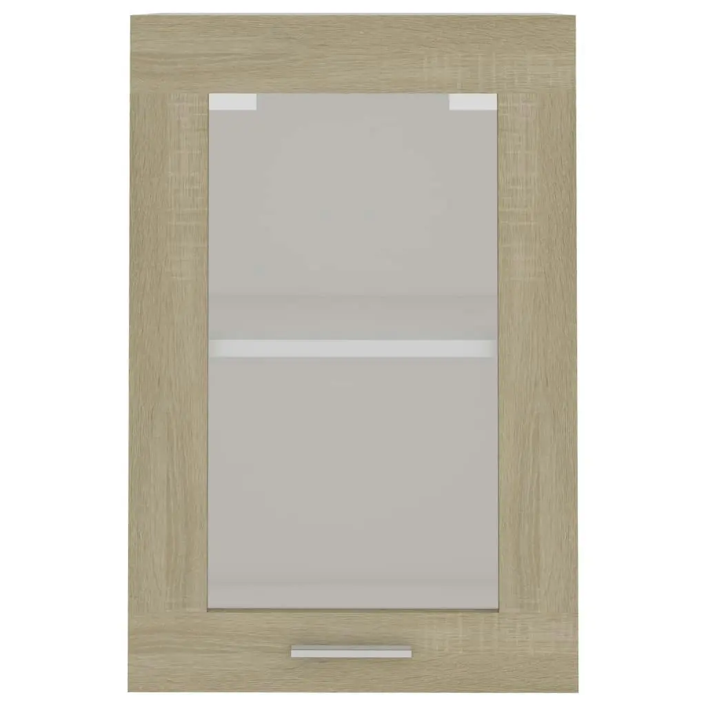 Hanging Glass Cabinet Sonoma Oak 40x31x60 cm Engineered Wood 802508