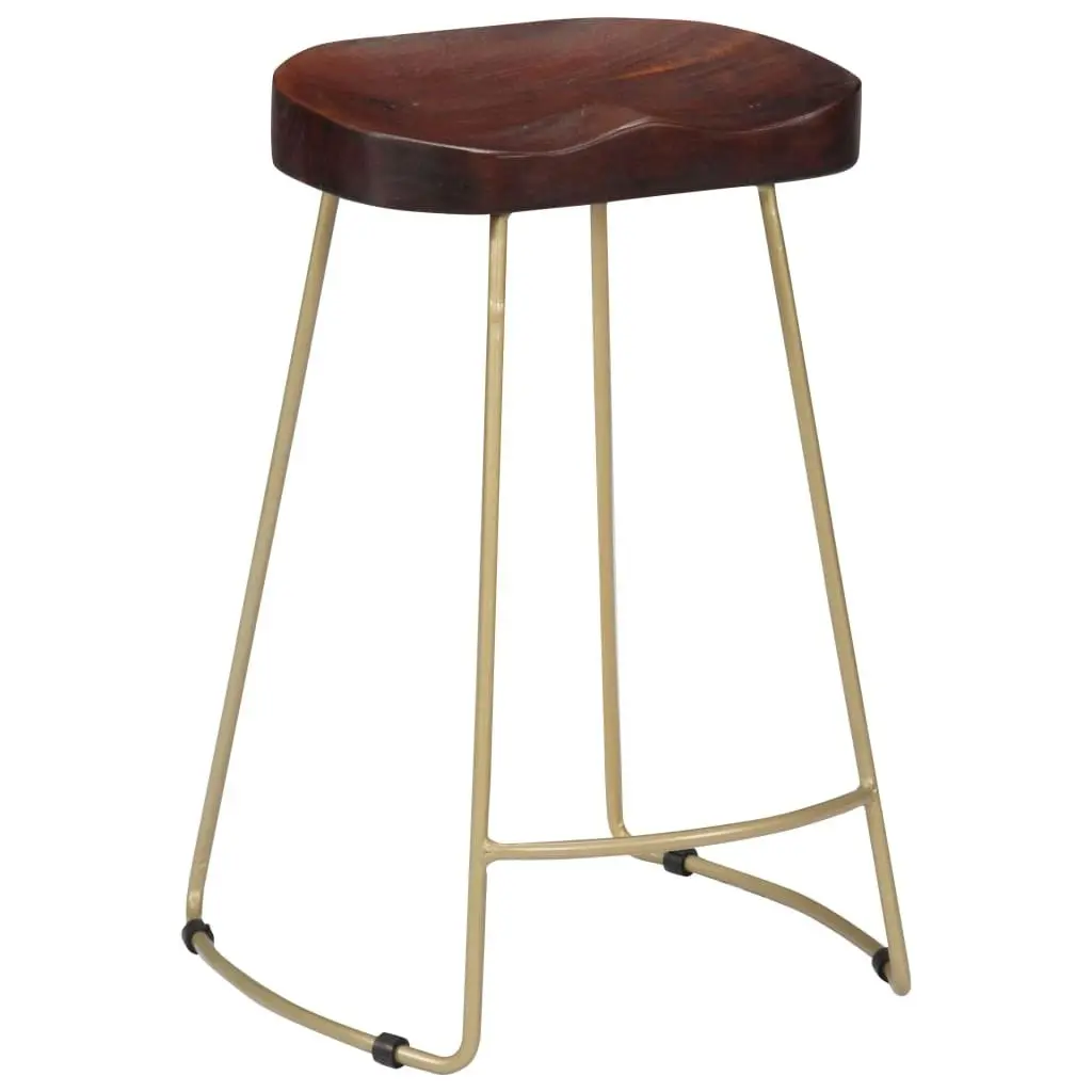 Gavin Bar Stools 2 pcs Solid Mango Wood 247834