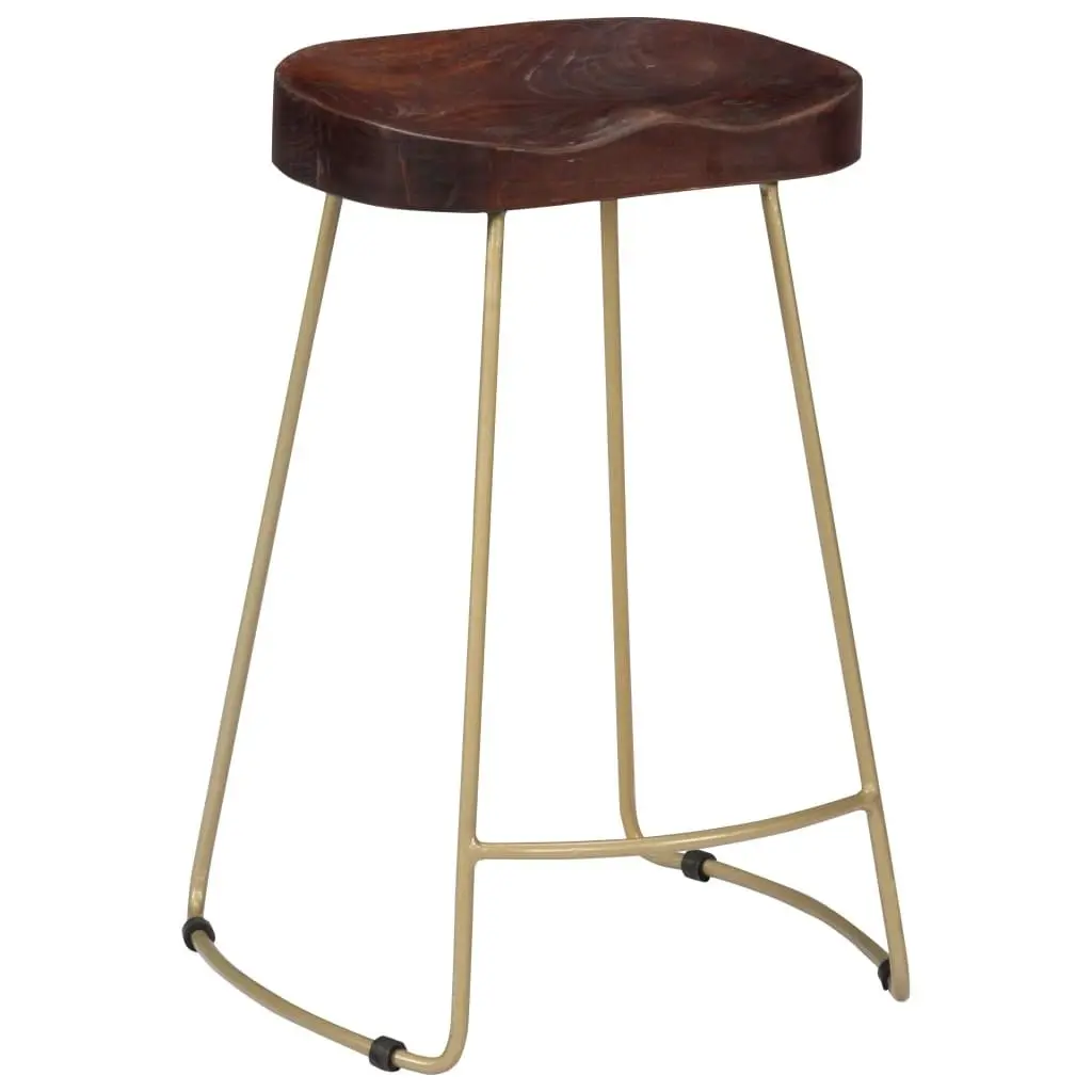 Gavin Bar Stools 2 pcs Solid Mango Wood 247834