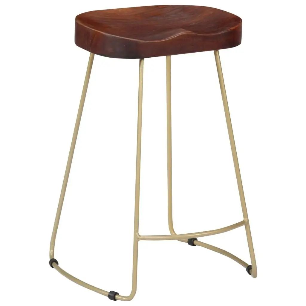 Gavin Bar Stools 2 pcs Solid Mango Wood 247834