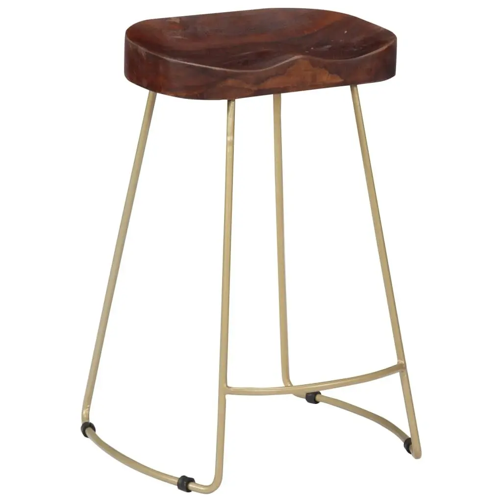 Gavin Bar Stools 2 pcs Solid Mango Wood 247834