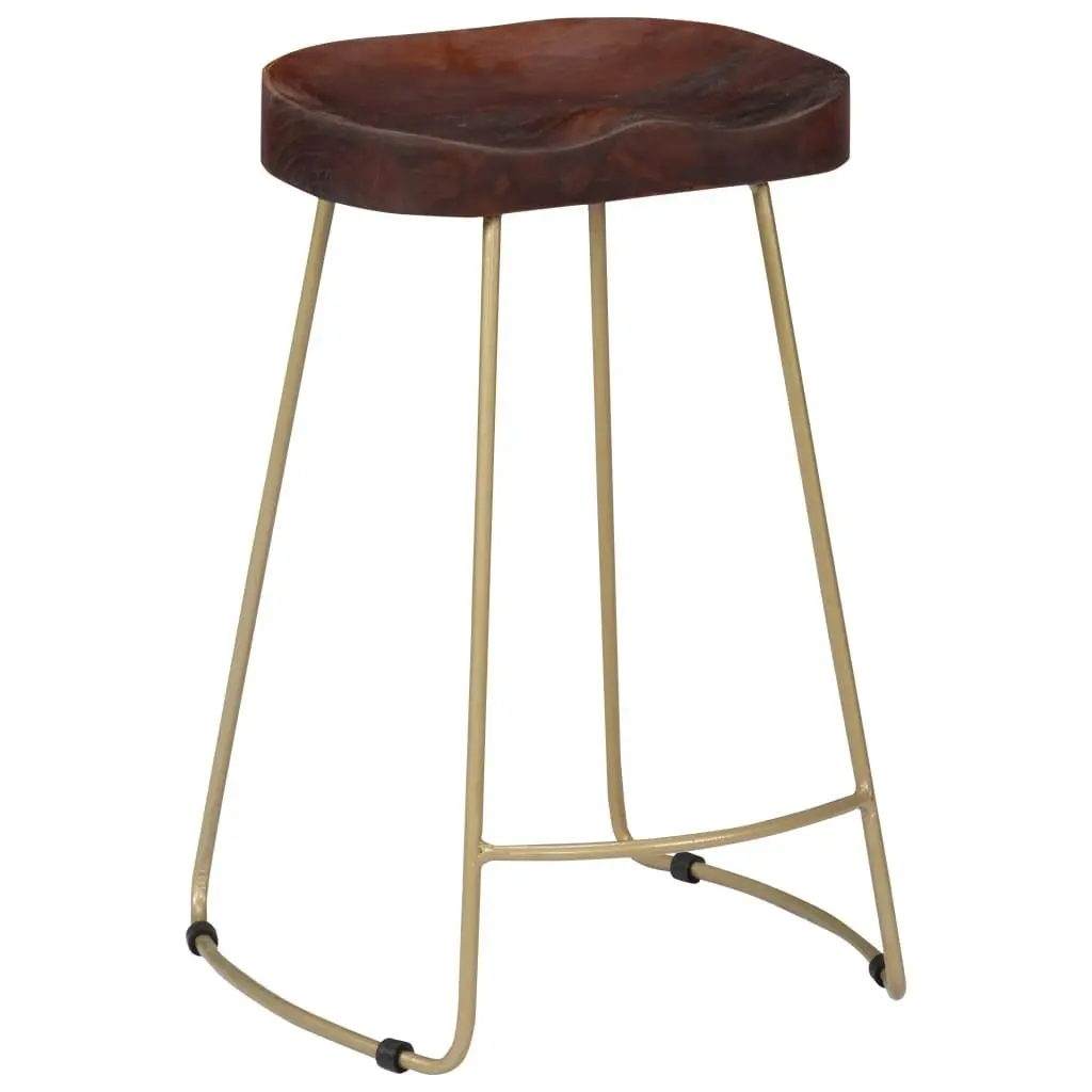 Gavin Bar Stools 2 pcs Solid Mango Wood 247834