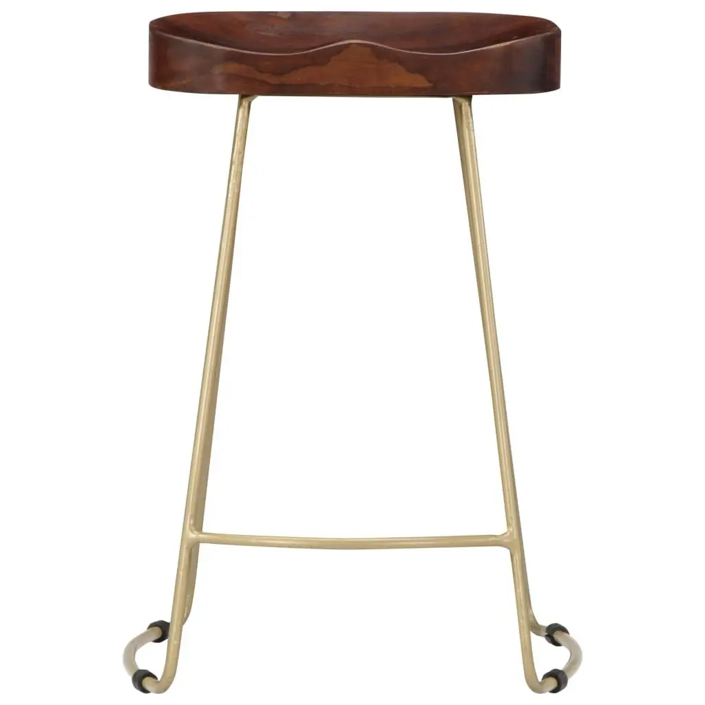 Gavin Bar Stools 2 pcs Solid Mango Wood 247834