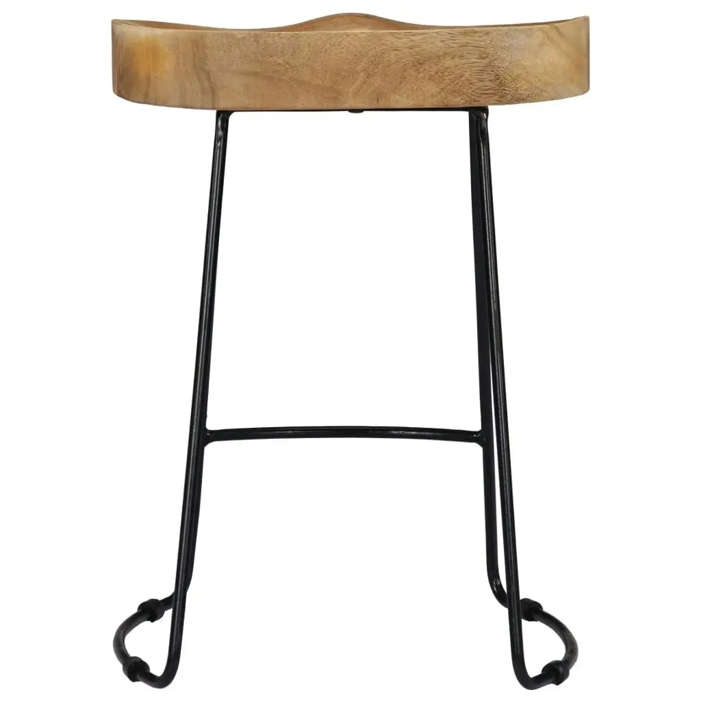 Gavin Bar Stools 2 pcs Solid Mango Wood 247836