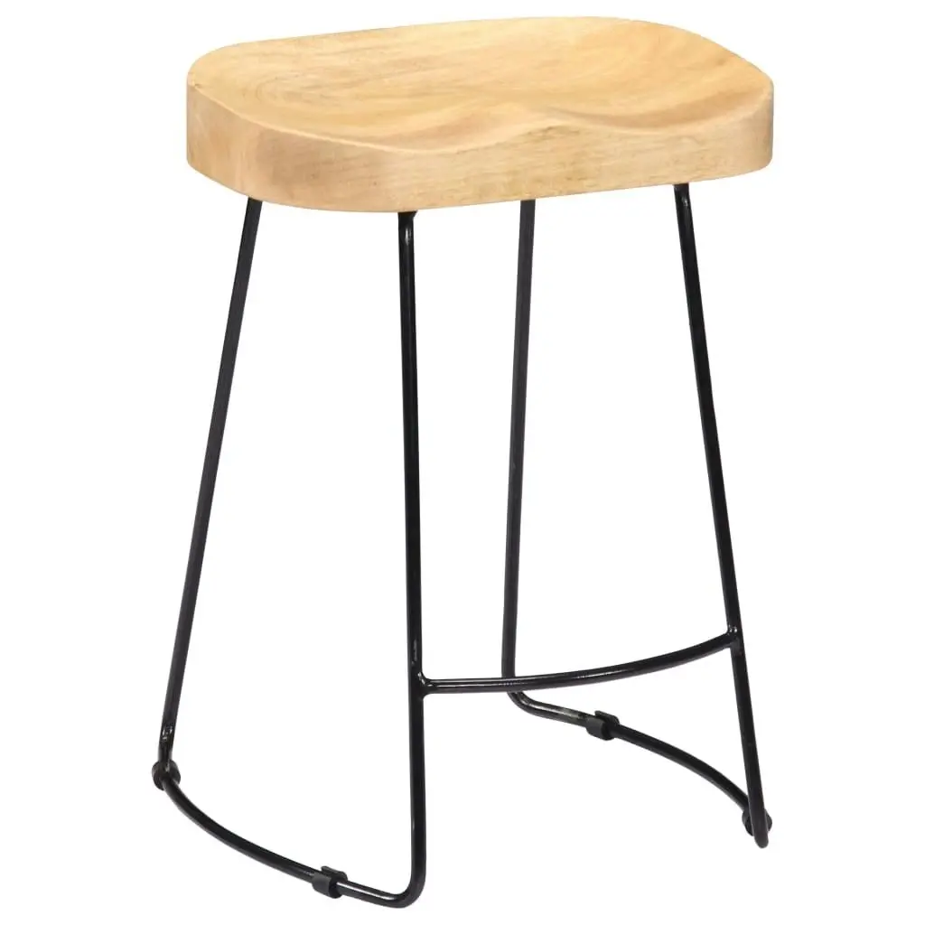 Gavin Bar Stools 2 pcs Solid Mango Wood 247836