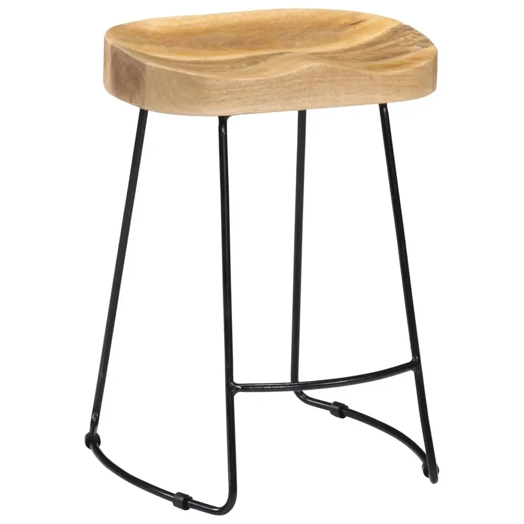 Gavin Bar Stools 2 pcs Solid Mango Wood 247836