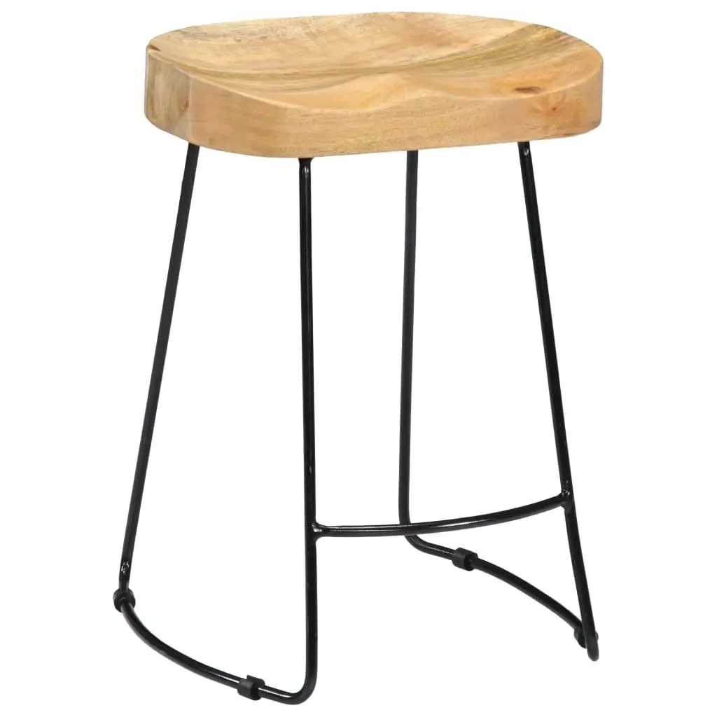 Gavin Bar Stools 2 pcs Solid Mango Wood 247836