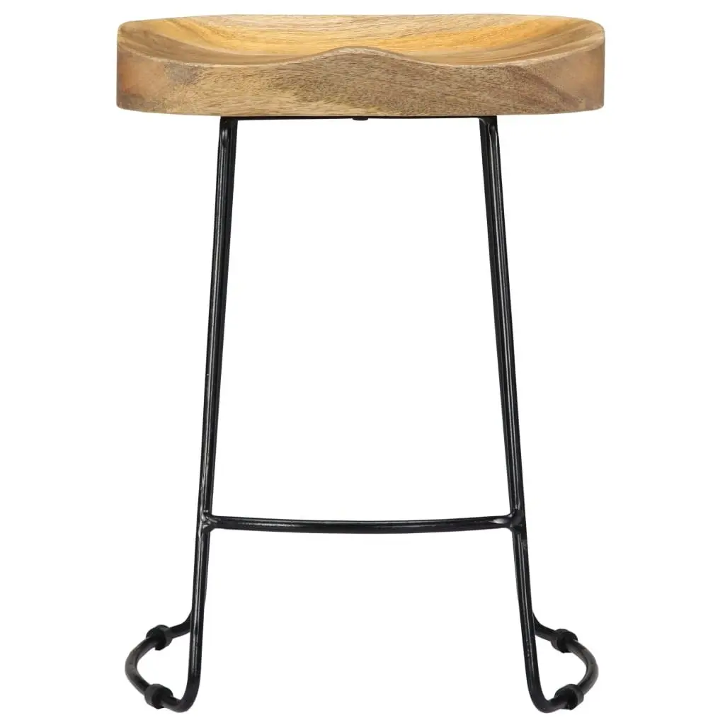 Gavin Bar Stools 2 pcs Solid Mango Wood 247836