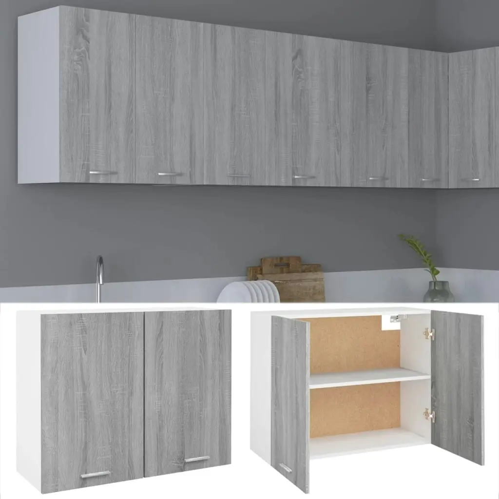 Hanging Cabinet Grey Sonoma 80x31x60 cm Engineered Wood 815589