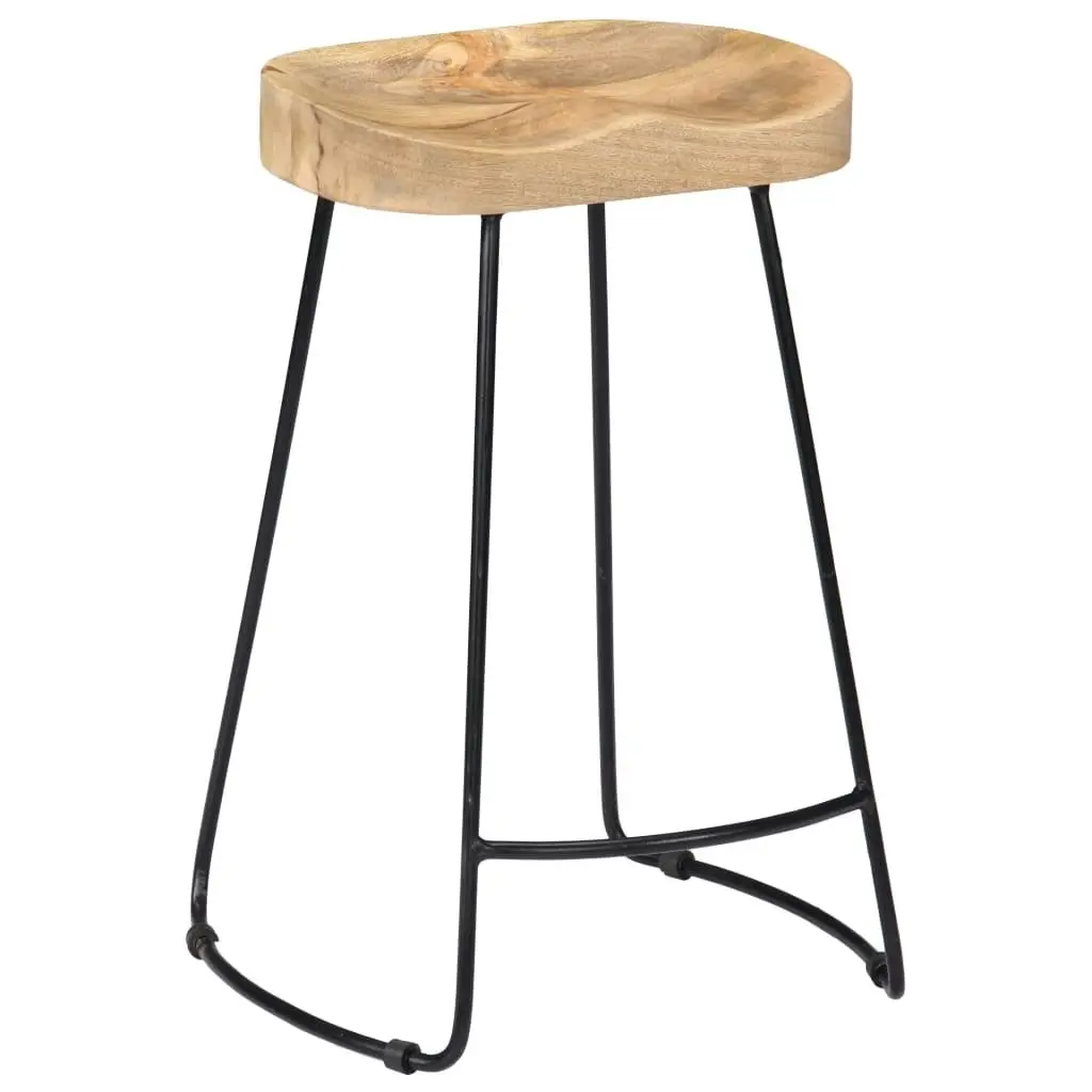 Gavin Bar Stools 2 pcs Solid Mango Wood 247837