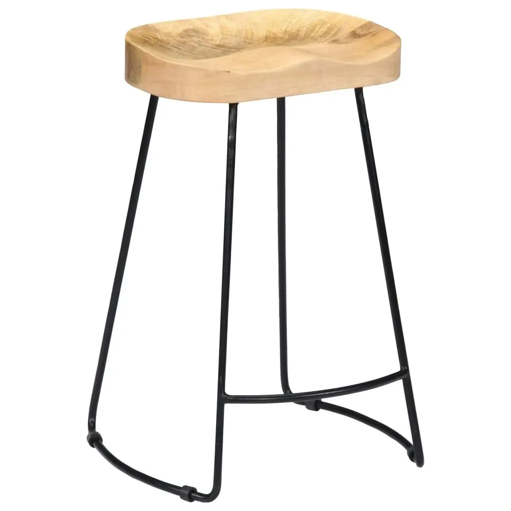 Gavin Bar Stools 2 pcs Solid Mango Wood 247837