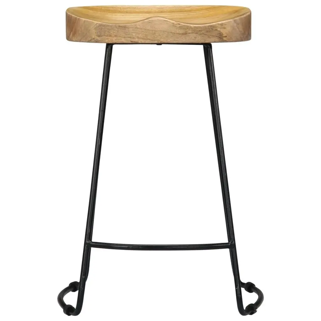 Gavin Bar Stools 2 pcs Solid Mango Wood 247837